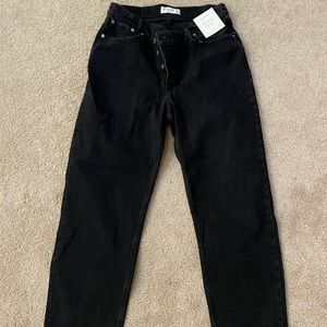 Black high waisted dad jeans